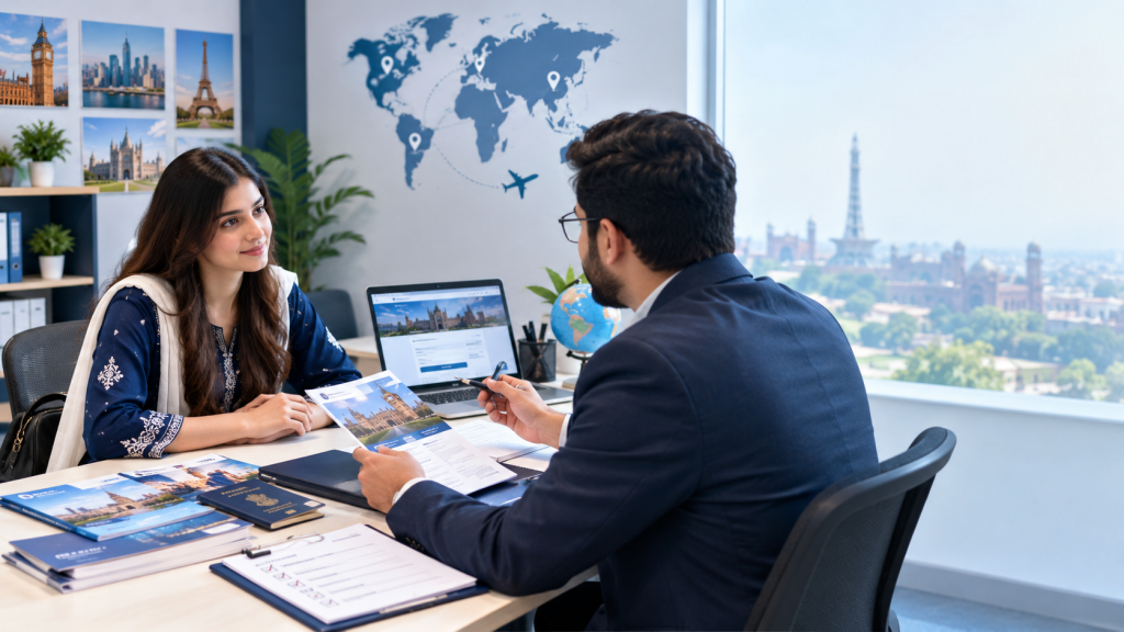 Study abroad consultants in Lahore helping a student plan international education